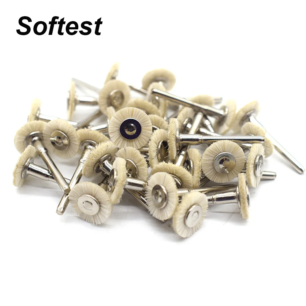 

50PCS 10mm 2.35mm Shank Jewelry Abrasive Bristle Wheels Buffing Polishing Rotary Tool Machine Brush