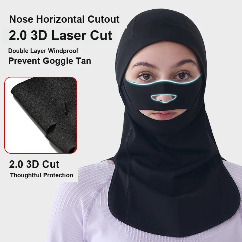 Ski Face Mask Winter Quick Dry Breathable Warm Windproof V Shape Neck Gaiter for Men Women Snowboard Skiing