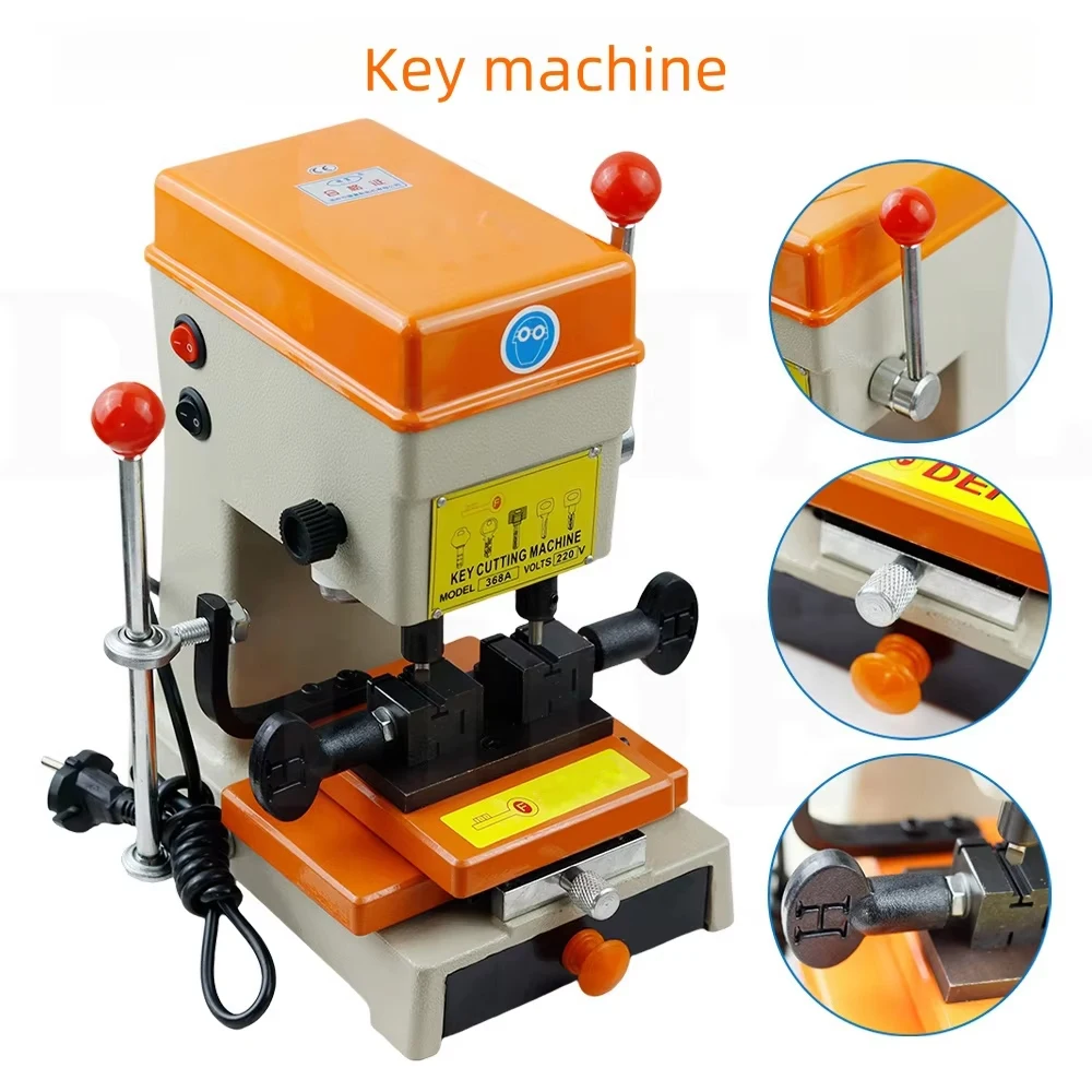 

368A Ключевой станок Вертикальный электронный станок для резки ключей Копирование Слесарный набор инструментов для изготовления различных вогнутых ключей