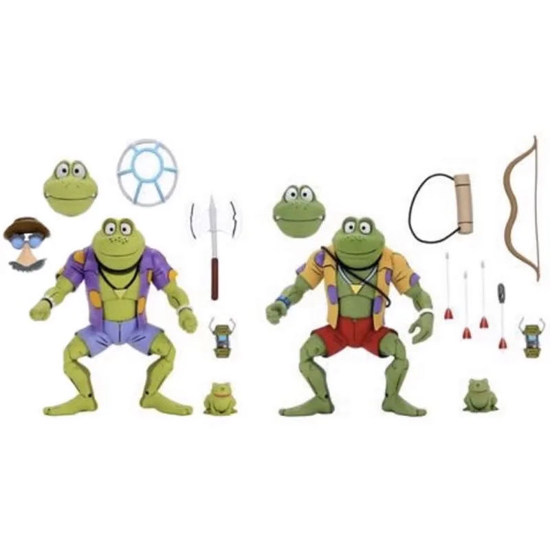 NECA TMNT شخصية المراهقين متحولة النينجا السلاحف تمثال مانغا راسبوتين وجنجيس ألعاب شخصيات الحركة 7 بوصة نموذج دمية أصلية #4