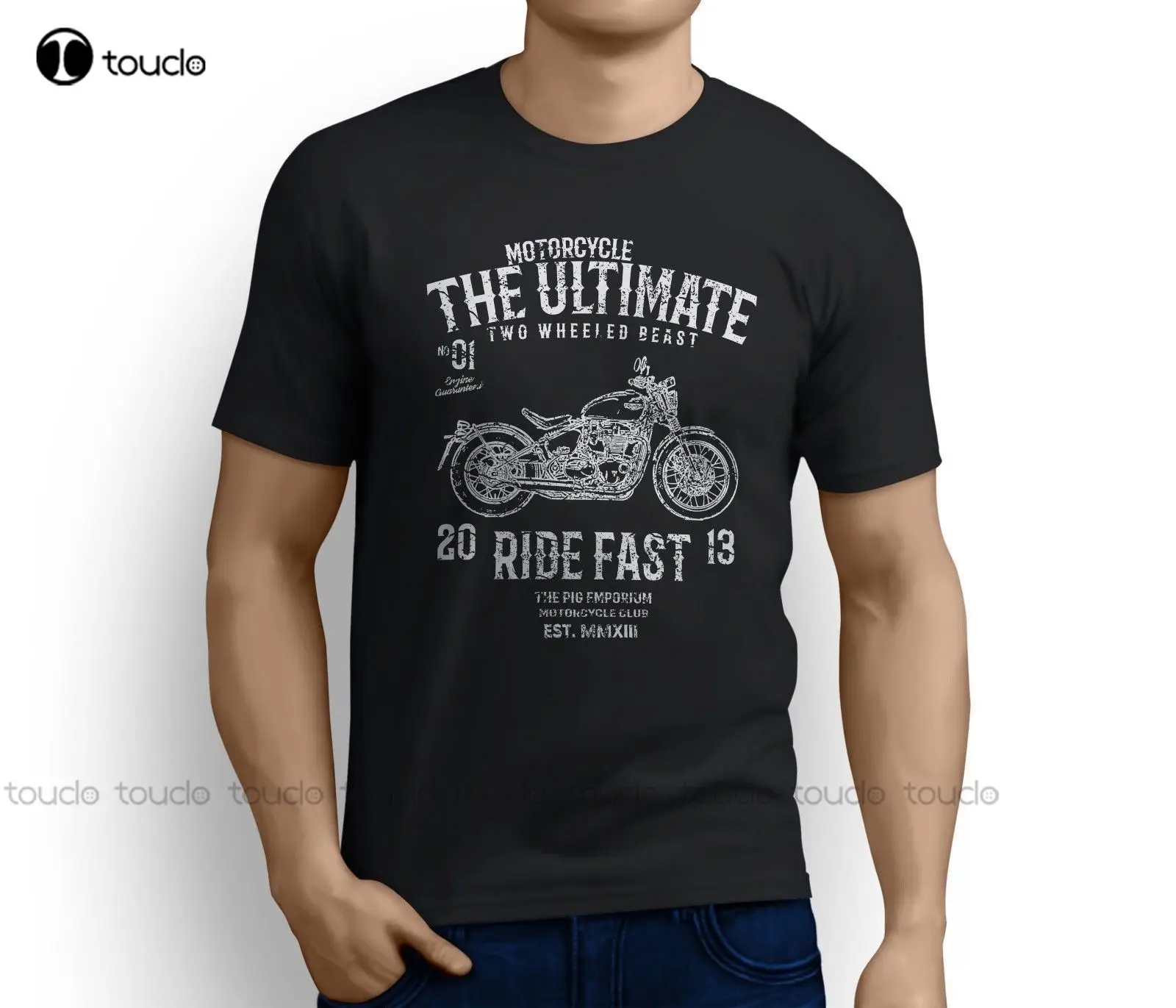 

New Men T Shirt Male O-Neck Ultimate British Motorbike Bonneville Bobber Inspired Motorcycle Art Fishing T Shirts Unisex S-5Xl