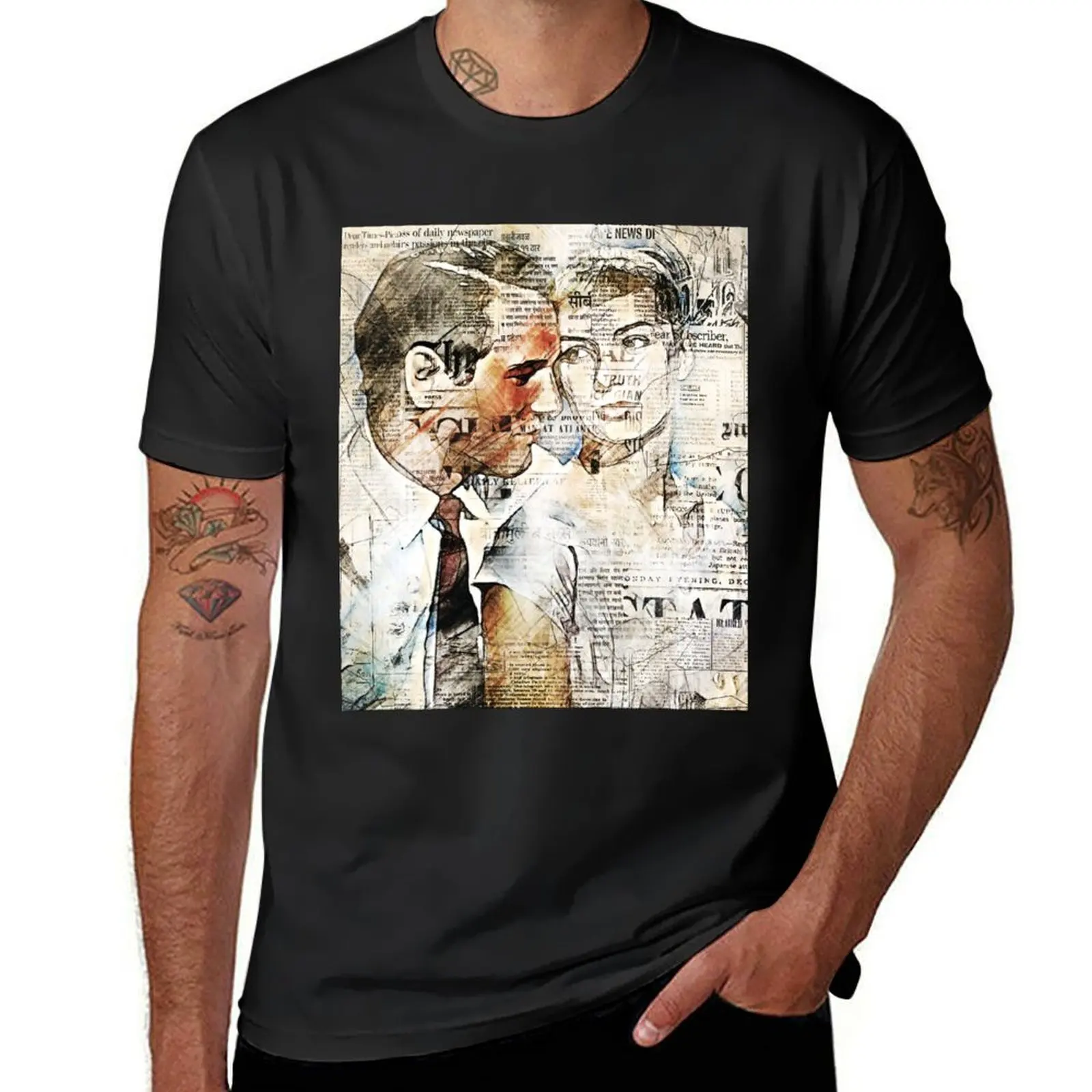 Stars and Media Paul Newman Joanne Woodward T-Shirt customizeds vintage clothes Men's t-shirt