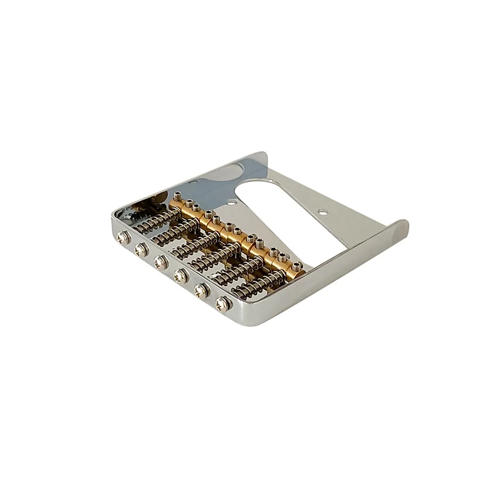 Tele Vintage Bridge for Electric Guitar Brass saddles Tele TL Guitar Bridge Chrome