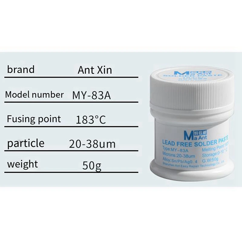 Imagem -04 - Ant Lead Solder Paste Soldagem Flux para Celular Reparação de Microsoldering Reparação Motherboard Ferramentas de Solda ma