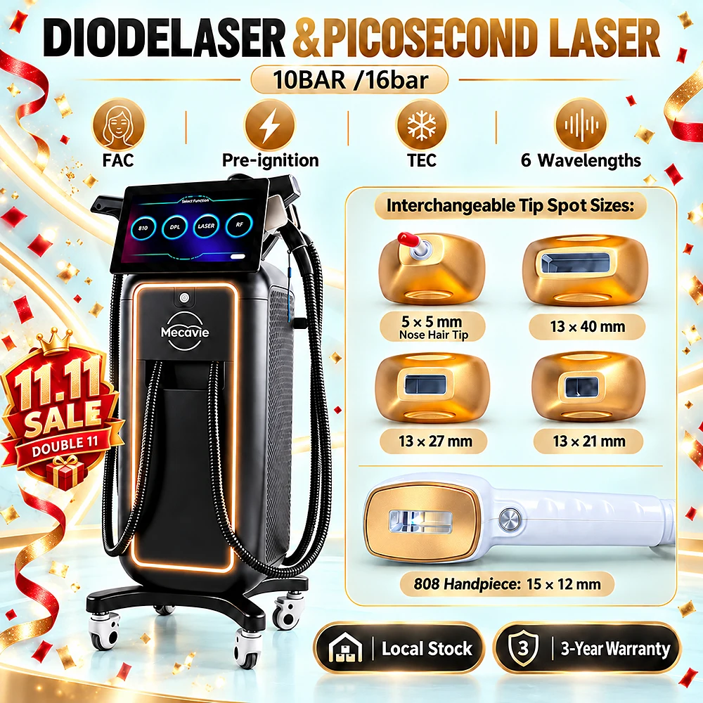 2-in-1 Professional Laser Hair Removal Machine 808nm/755nm/940nm/1064nm Combines Hair Removal and Pigment/tattoo Removal