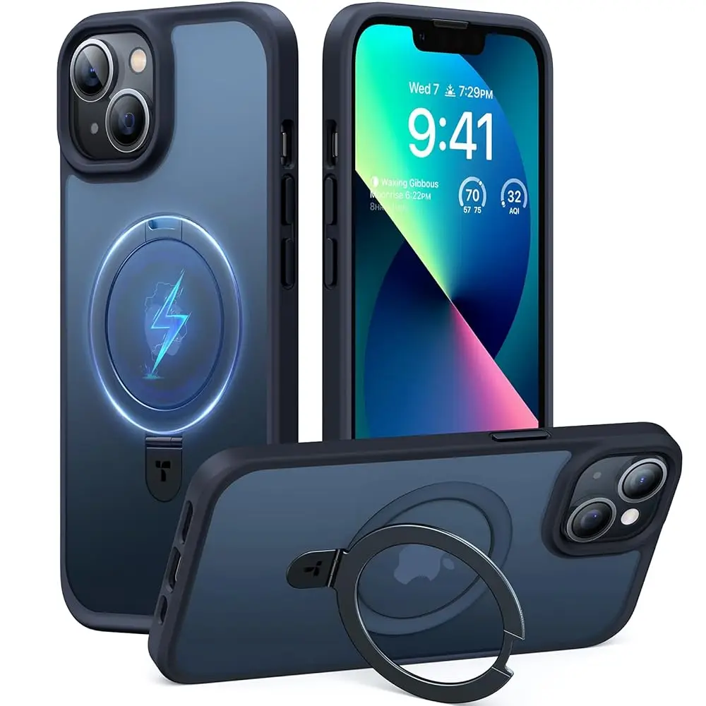

Magnetic Kickstand for iPhone 13/ iPhone 14 Case [Compatible with MagSafe][Sturdy & Versatile Stand] Military-Grade Shockpro