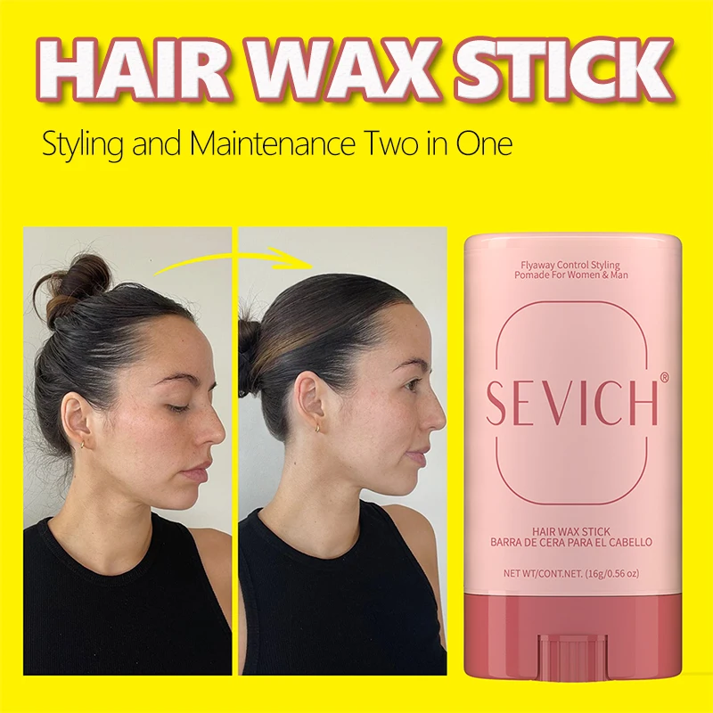 Professioneller Haarwachs-Stick: Gel-Creme für Nicht-Fettige Frisuren, Haarwachs-Stick für Glatte Haare und Fixierung von Widerspenstigen Haarsträhnen