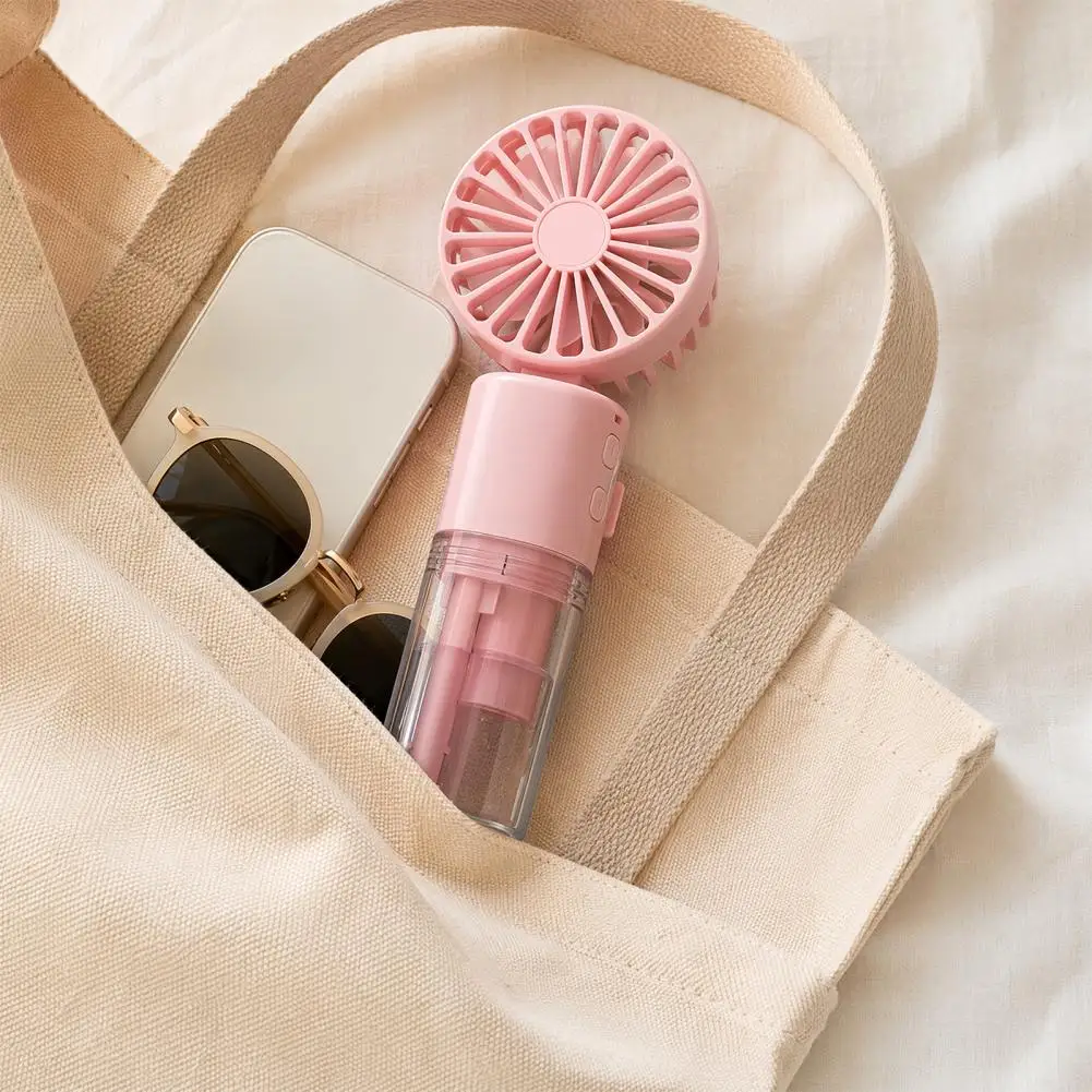 Portable Handheld Fan Handheld Mist Fan Portable Handheld Misting Fan with 4 Speeds Usb Rechargeable Personal Small for Travel