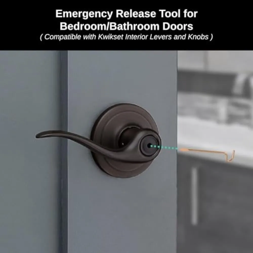6PCS Compatible Key Iron Emergency Key Release Tool Lockout Safety Interior Emergency Key Emergency Tool Bathroom Door
