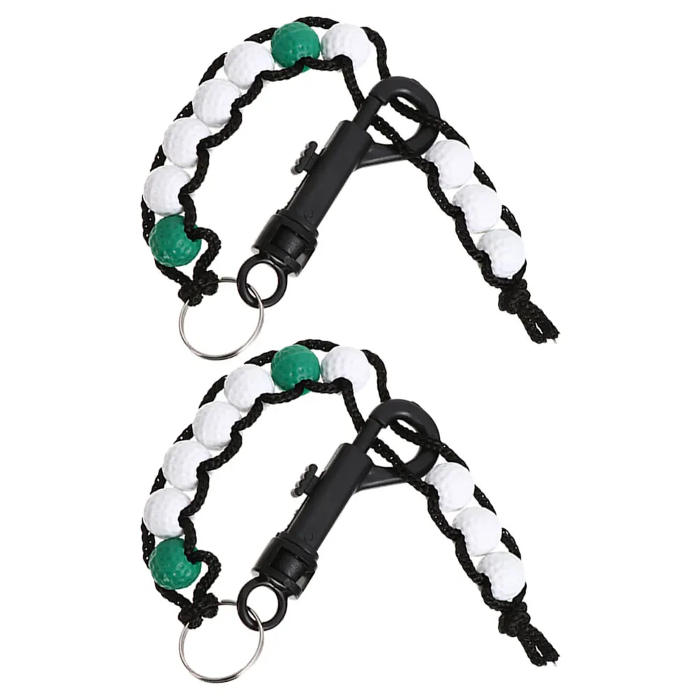 

1 Pair Scorer Bead Counter Key Chain Accessories Golf Stroke Counter Beginner Friendly Durable Plastic Compact Portable Golf