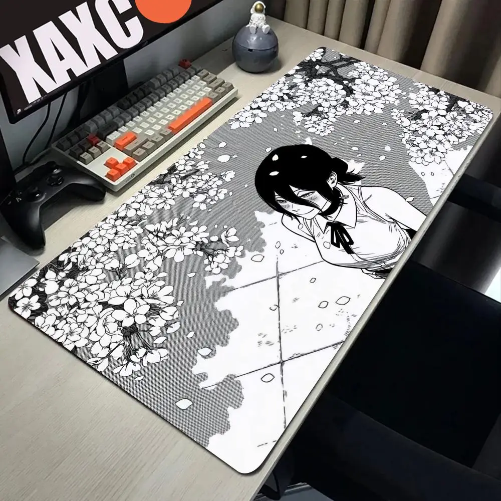 

Large Writing Non-slip Office Student Gamer Mat Cute Reze And Flower Art Table Laptops C-Chainsaw Mans Thicken Durable Mouse Pad