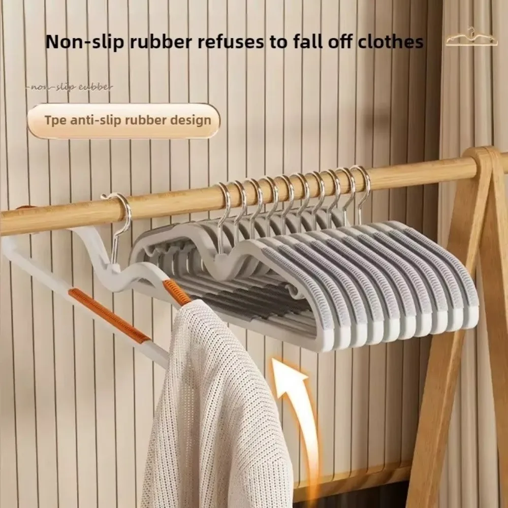 10PCS Set Short Neck Clothes Hanger Saving Space Narrow Neck Design Anti-Shoulder Corner Hanger Closet Storage Anti Slip