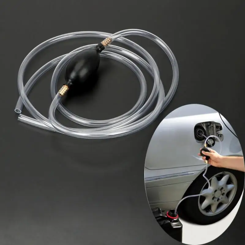 

New Universal Car Fuel Transfer Pump Hand Siphon PVC Hose For Gas Oil Durable Manual Suction Liquid Extractor Auto Accessory