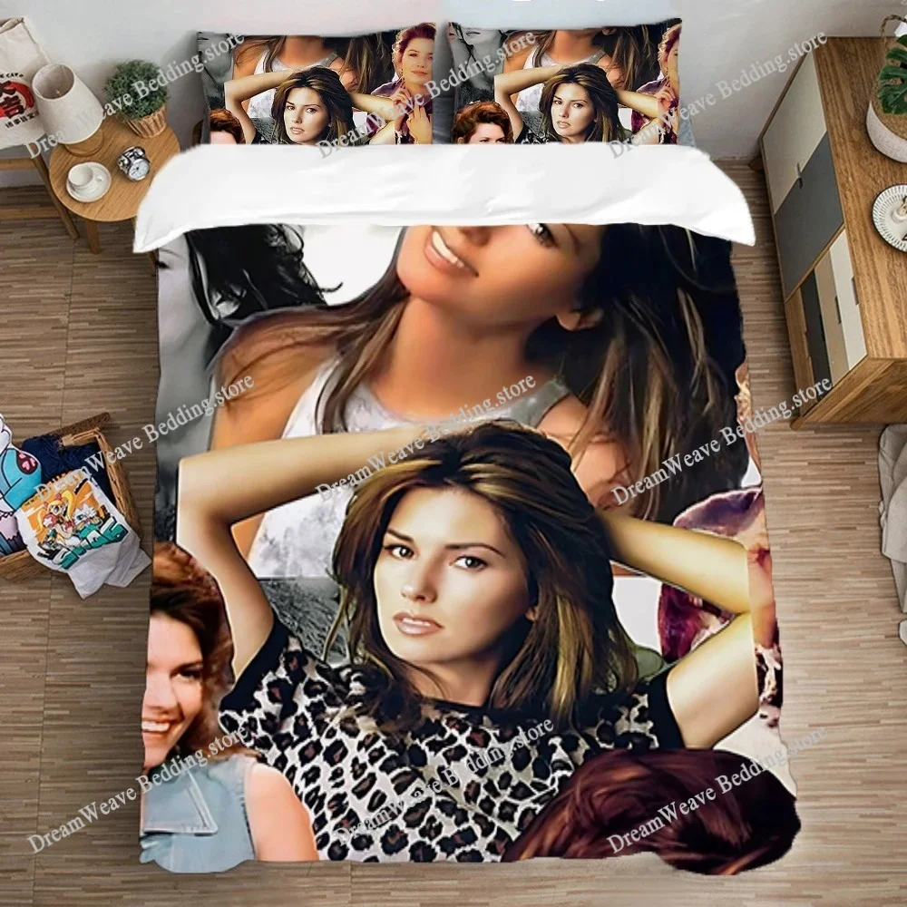 

Bedding Set Double Size S-Shania Twains Queen Bed Comforter Sets Quilt Cover Fashion Duvet Covers Art Pillowcase Linen Home