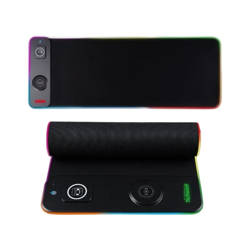 3-In-1 RGB Magnetic Wireless Charging Mouse Pad Oversized Office Desk Pad for Airpod Wireless Charging for Apple Watch