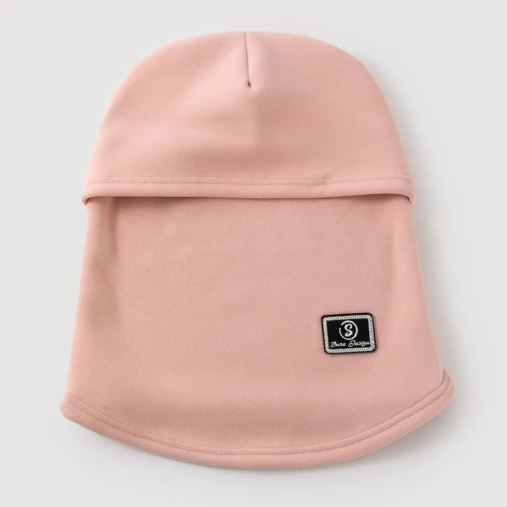 Winter Velvet Fleece Balaclava Hat Warm Windproof Helmet Hat Dustproof Simple Pullover Cap Unisex