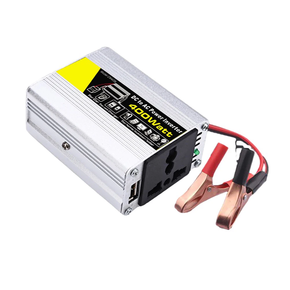 

Convenient Car Vehicle Power Inverter 400W 12V DC To 220V AC Converter Portable and Easy to Use Suitable for 12V Cars