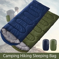 Four seasons polyester hollow cotton 0.7kg1.3kg green color winter thick warm for camping hiking outdoor camping sleeping bag