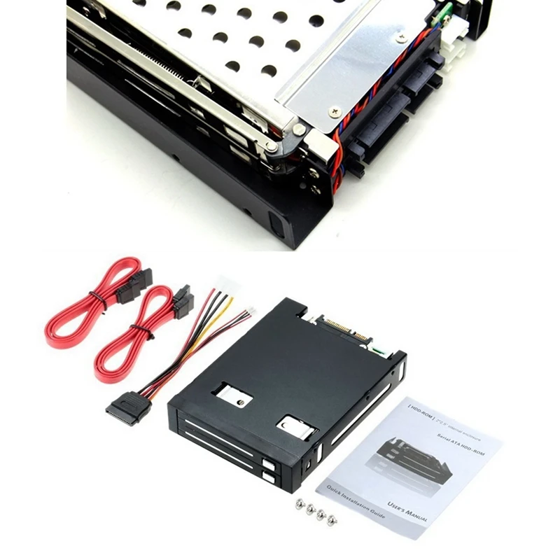 Imagem -03 - Sata Floppy Drive Enclosure Ssd Enclosure Tray 2-bay Disk Drive Hard Disk Enclosure Caixa de Extração 25