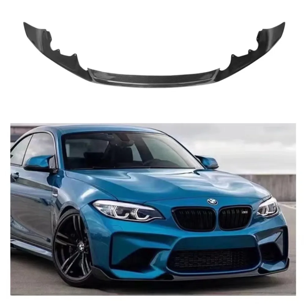 Real Dry Carbon Fiber Front Bumper Lip for BMW M2C/M2 F87 2014-2022 Car Front Lip M Performance Style