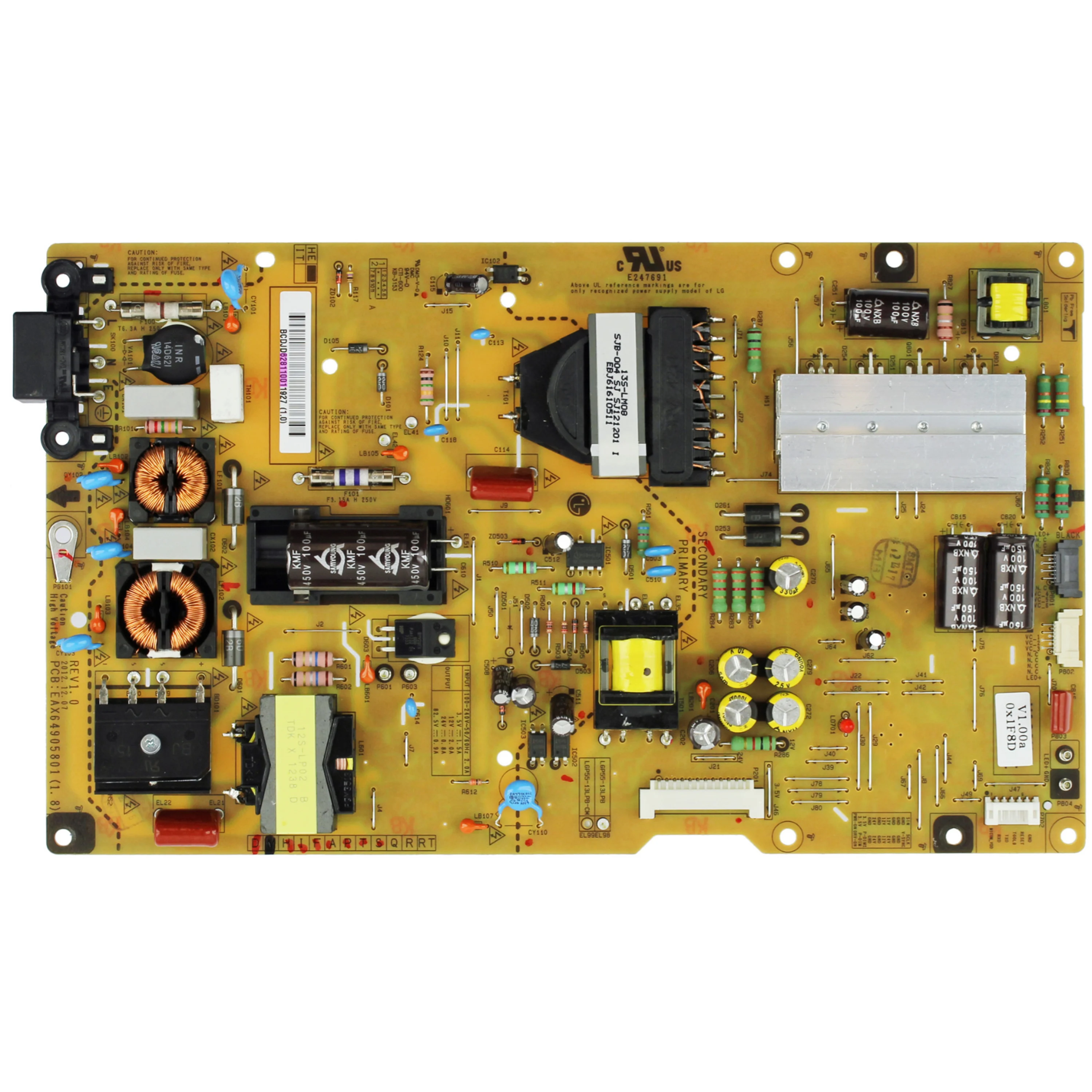 

Genuine EAX64905801(1.8) = EAX64905801(1.9) = EAX64905801(2.0) EAY62811001 Power Supply Board is for 55GA7900-UA EAX64905801 TV