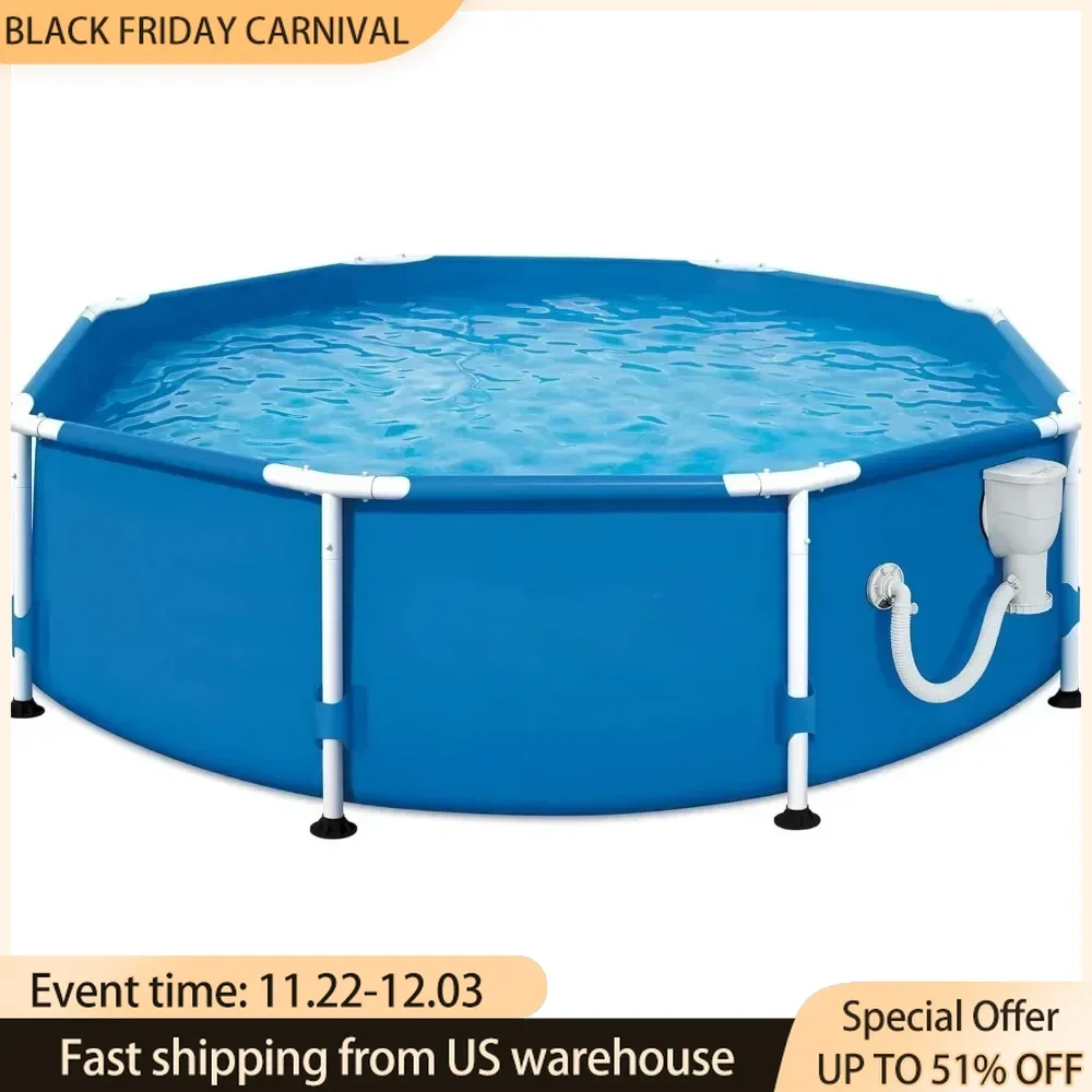 Outdoor Swimming Pool Set 8' x 30