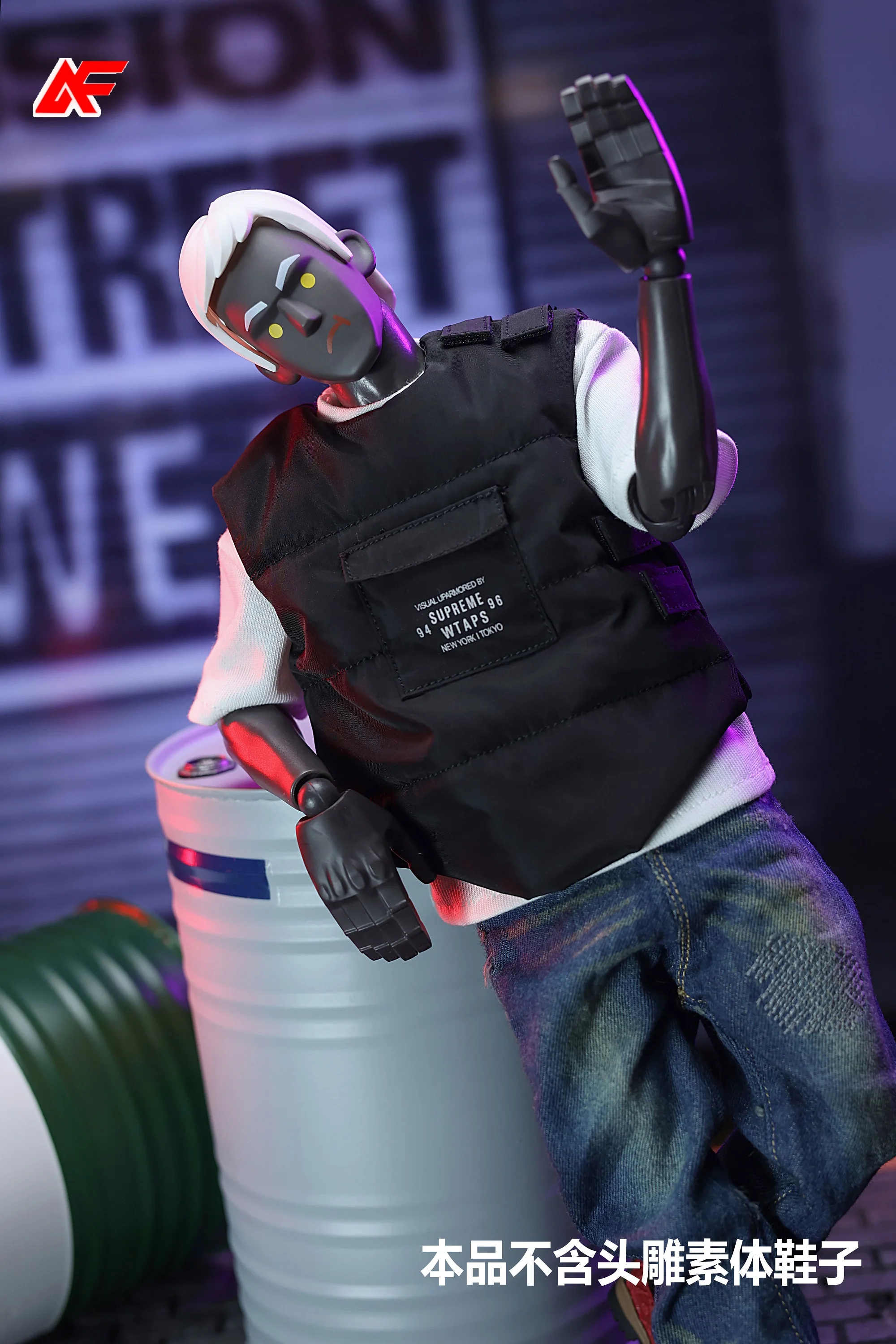 Trickyman12 Roupas Masculinas em Escala 1/6, Camisa Branca, Jeans e Colete, Roupas Modernas para Bonecos de Ação de 12'' TBLeague PH JO