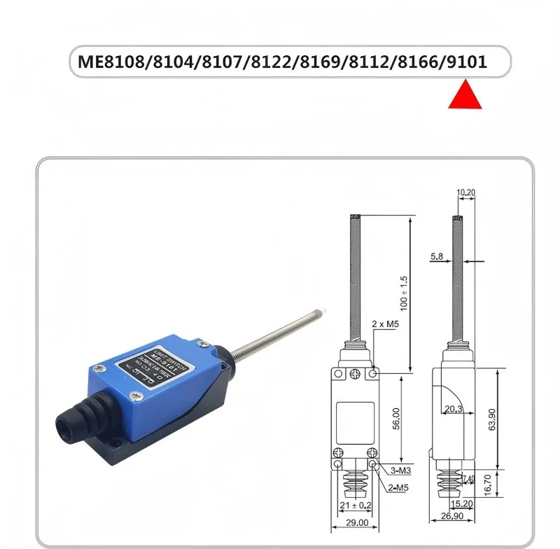 Endschalter ME-8108, ME-8104, ME-8111, ME8112, ME9101 und ME8167 – Detail 11