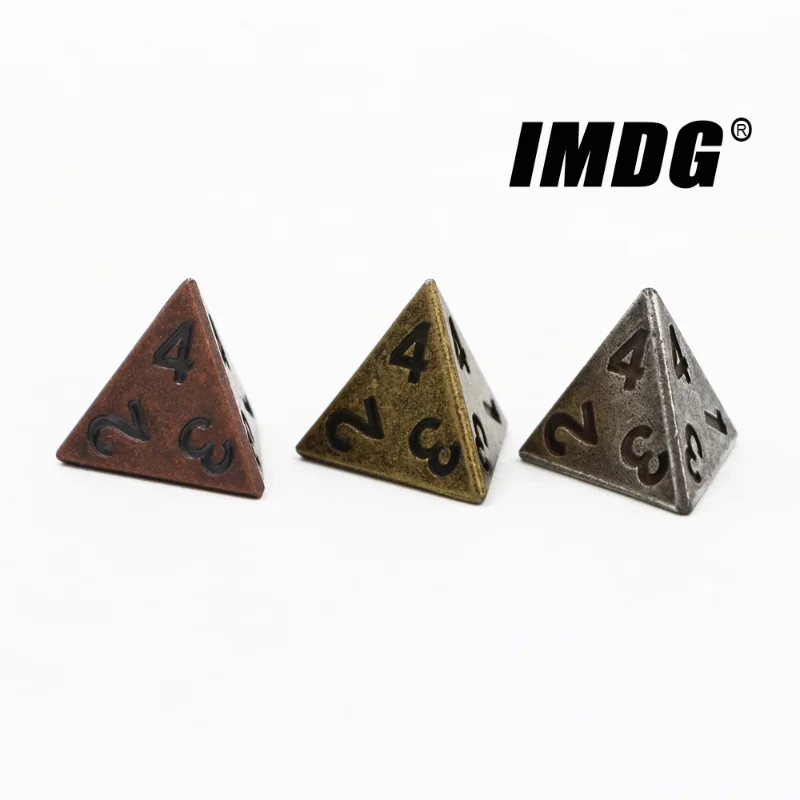 

1pcs D4 Polyhedron RPG Dice 4-sides Accessories Metal Dice DND Different Color Digital Game