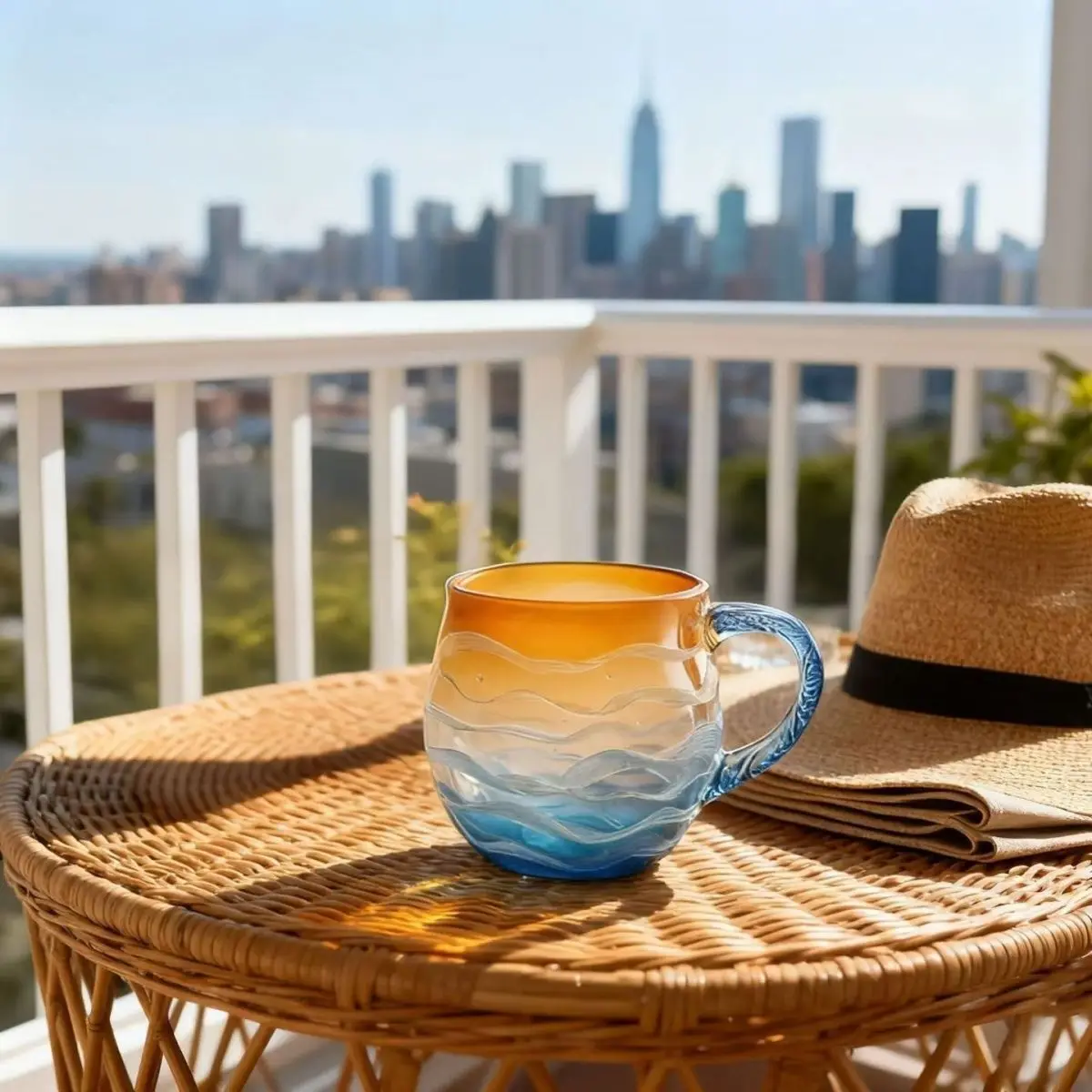 Sea Glass Wave Mug for Beach Lovers Textured Sea Wave Design Ocean Theme Coffee Mug for Drinking Whiskey Juice Liquor Tea Coffee