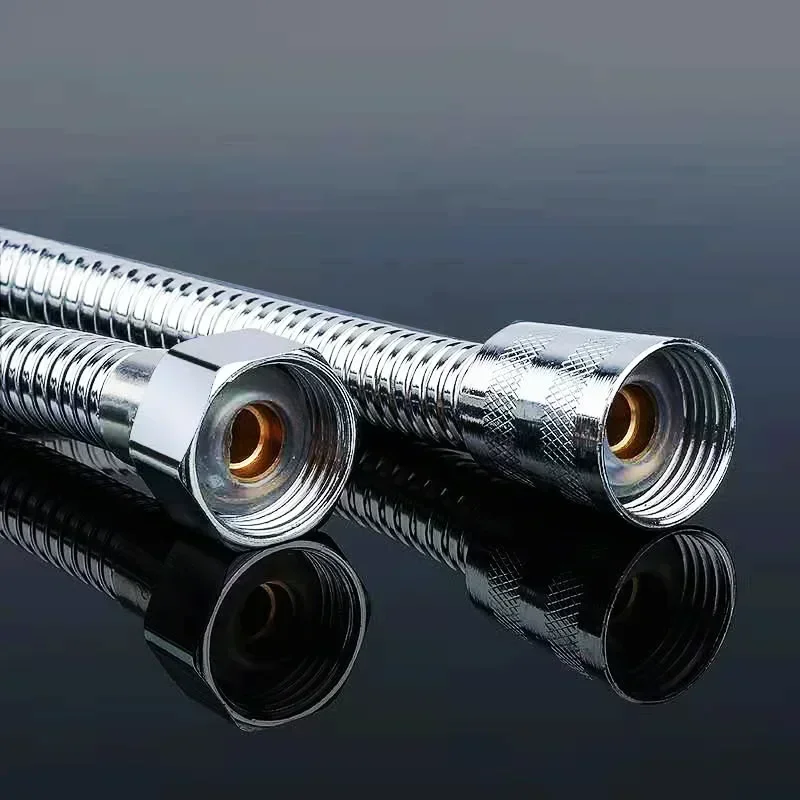 1.5M Upgrade Stainless Steel Shower Tube, Anti-Kink and Leak-Proof, High Pressure Resistance, Universal G 1/2 Connection