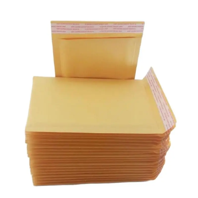 100pcs/lot Yellow Color Kraft Paper Bubble Envelopes Bags Padded Mailers Shipping Envelope With Bubble