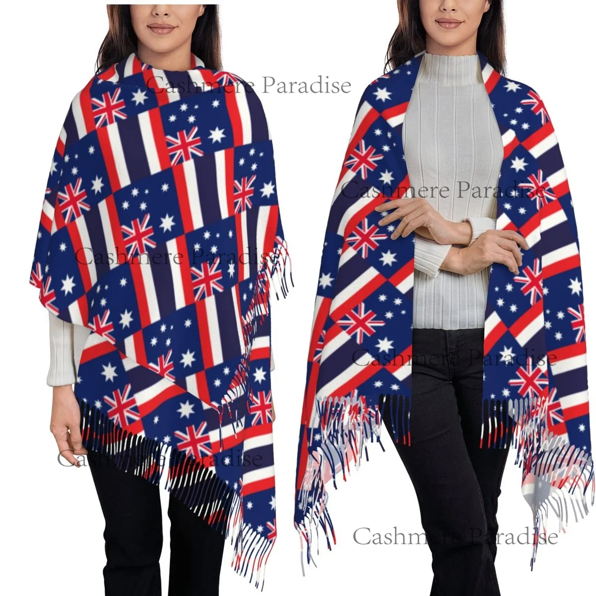 

Шарф с флагом Австралии и Таиланда для мужчин и женщин, зимние теплые шарфы, шаль, накидка