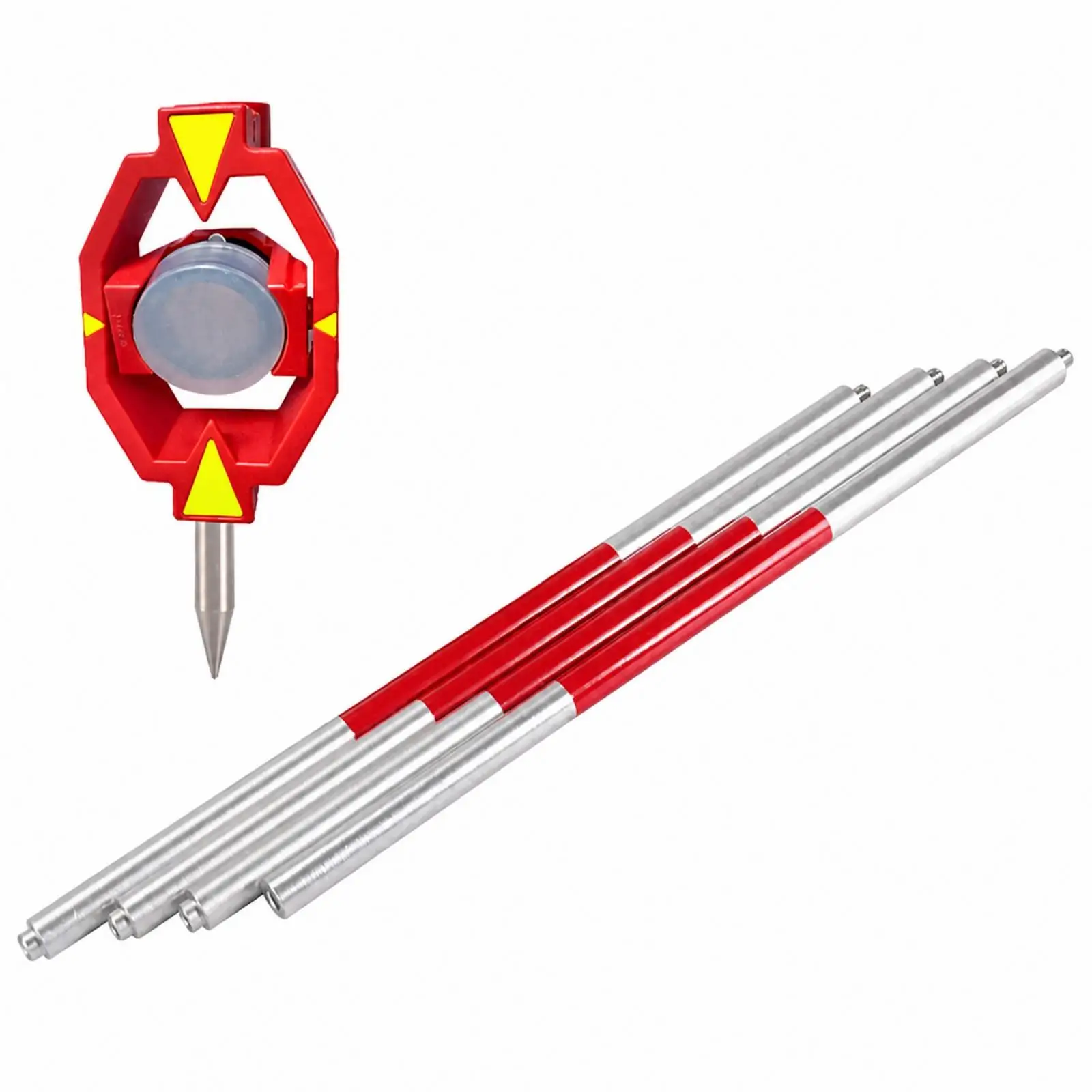 Lightweight Survey Reflector Prism with Guard Bag for Outdoor Geospatial Alignment and Layout Use