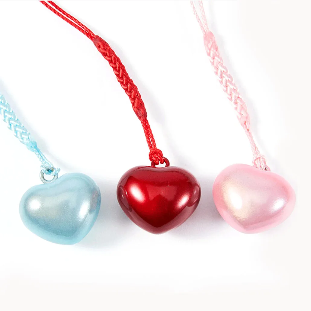 Dreamy Heart Sakura Close Jingle Bell Charm Pendant With String Rope Pendant Kids Children Bag Schoolbag Gift Flavor