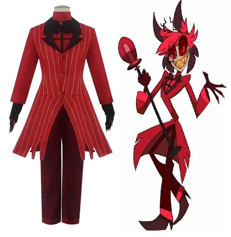 

Anime Hazbin Cosplay Hotel Cosplay ALASTOR Uniform Red Set Cosplay Costume Men Women Halloween Costume Full Set