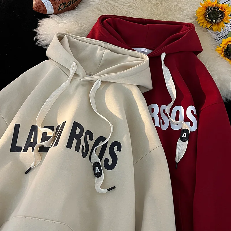 

American Sle Thiened Hoodie Sweatirt Men's Spring Autumn Fce Lined Warm Outerwear for Teenagers And High School Stud...