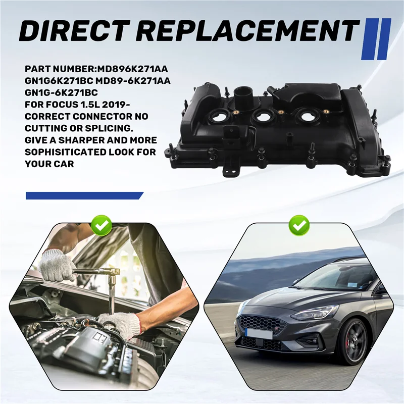 【قطرة السعر! !】غطاء صمام السيارة لفورد فوكس 1.5L 2019- MD896K271AA GN1G6K271BC MD89-6K271AA GN1G-6K271BC