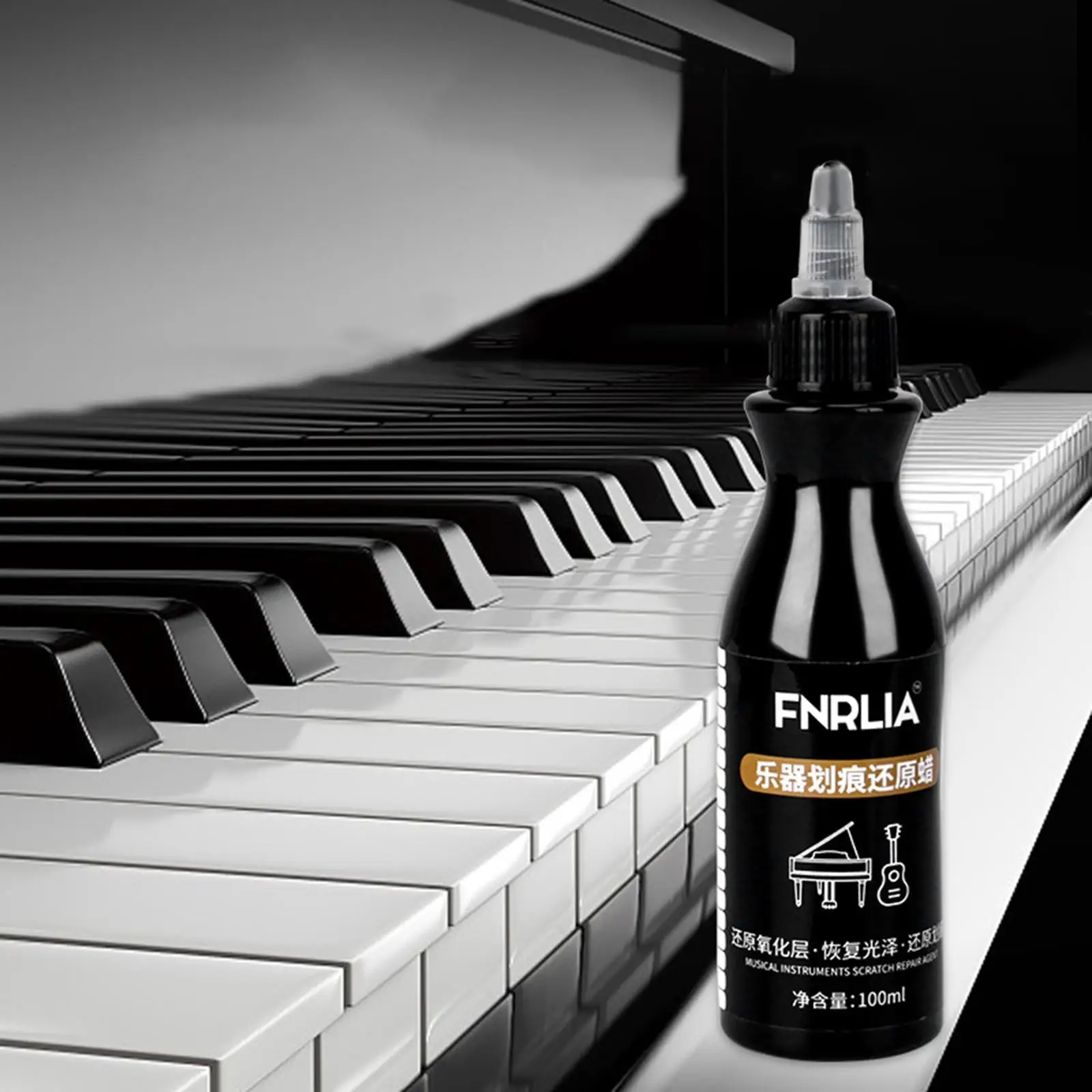 Piano Paint Surface Scratch Repair Paste High Gloss Polishing Wax Easy Cleaner for Piano Practice and Instrument Accessories
