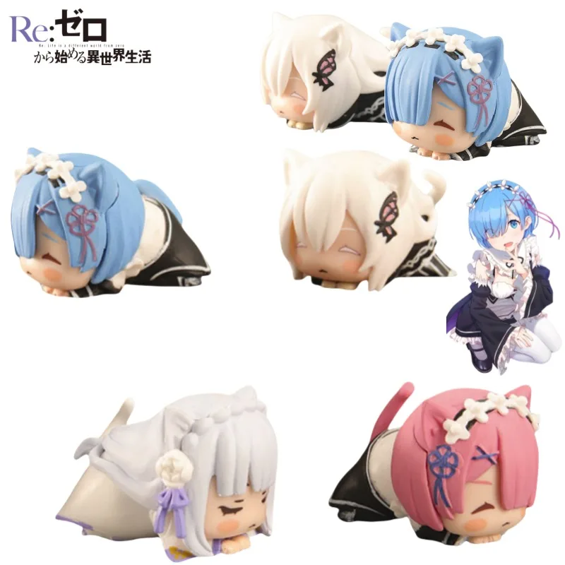 إعادة: صفر كارا هاجيميرو Isekai Seikatsu Rem أنيمي البضائع الكرتون لطيف Q نسخة سطح المكتب سيارة زينة زخرفية هدية عيد