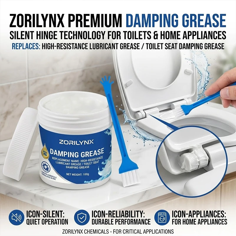 High Viscosity Damping Grease for Toilet Seat Cover Slow Close Hinge Silent Soft Close Damper Lubricant Oil 60g SIKEZHAN