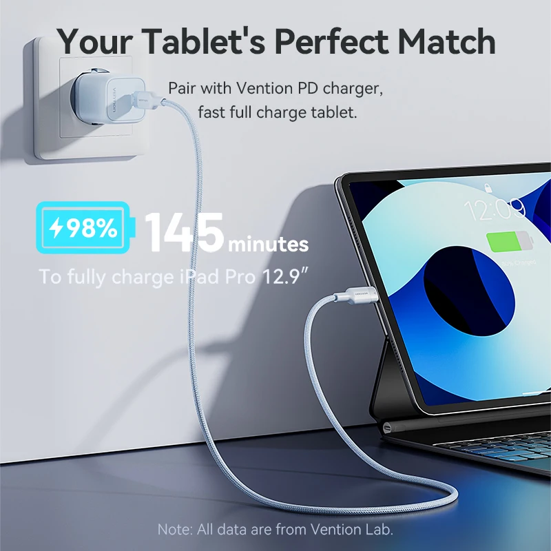 USB-кабель Vention с разъемом USB Type-C и поддержкой быстрой зарядки, 27 Вт