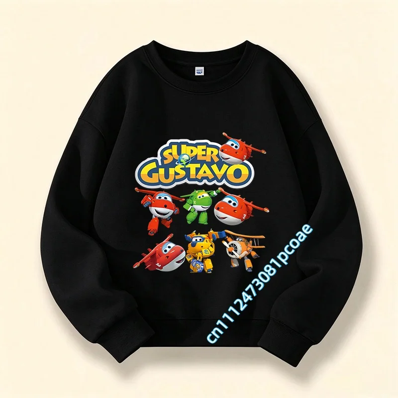 2026 New 2-8 Years Old Boys' Sports Shirt Super Pirate Kids Round-neck Hooded T-shirt Cartoon Print Hooded Shirt