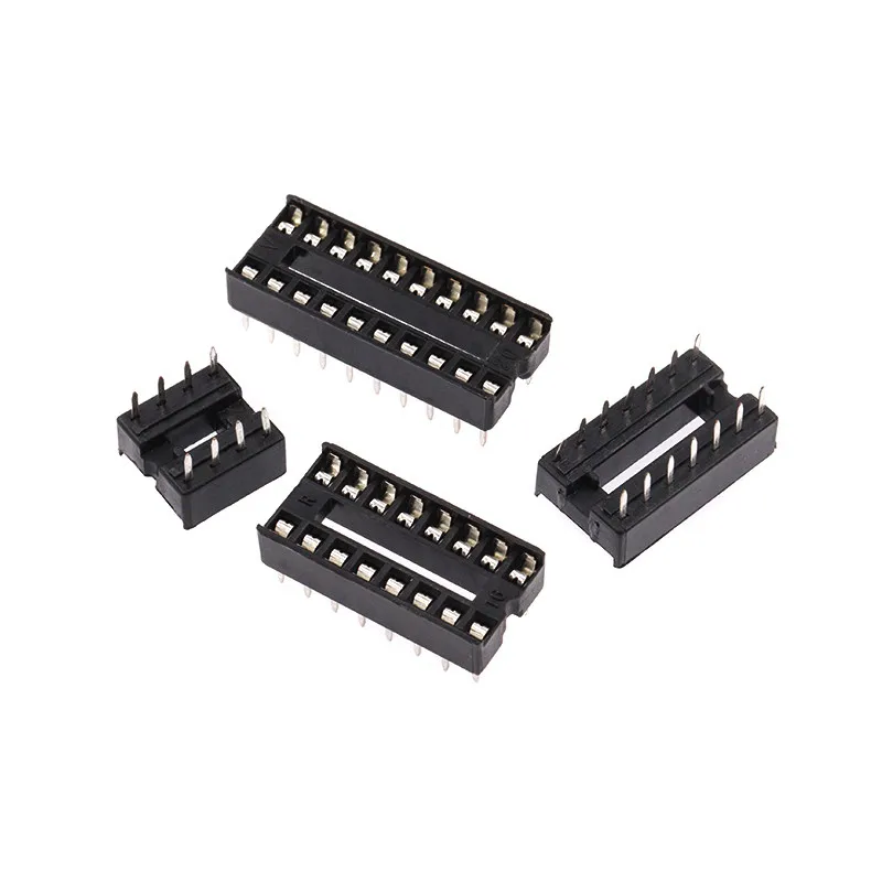 10PCS IC Sockets 6 8 14 16 18 20 24 28 32 40 Pin Connector DIP Socket DIP6 DIP8 DIP14 DIP16 DIP18 DIP20 DIP24 DIP28 DIP40 Pins