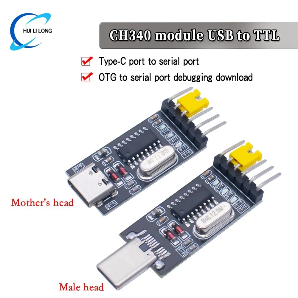 Порт Type-c для последовательного порта Android Phone Usb To Ttl Otg To Serial Port Debugging Загрузка модуля CH340