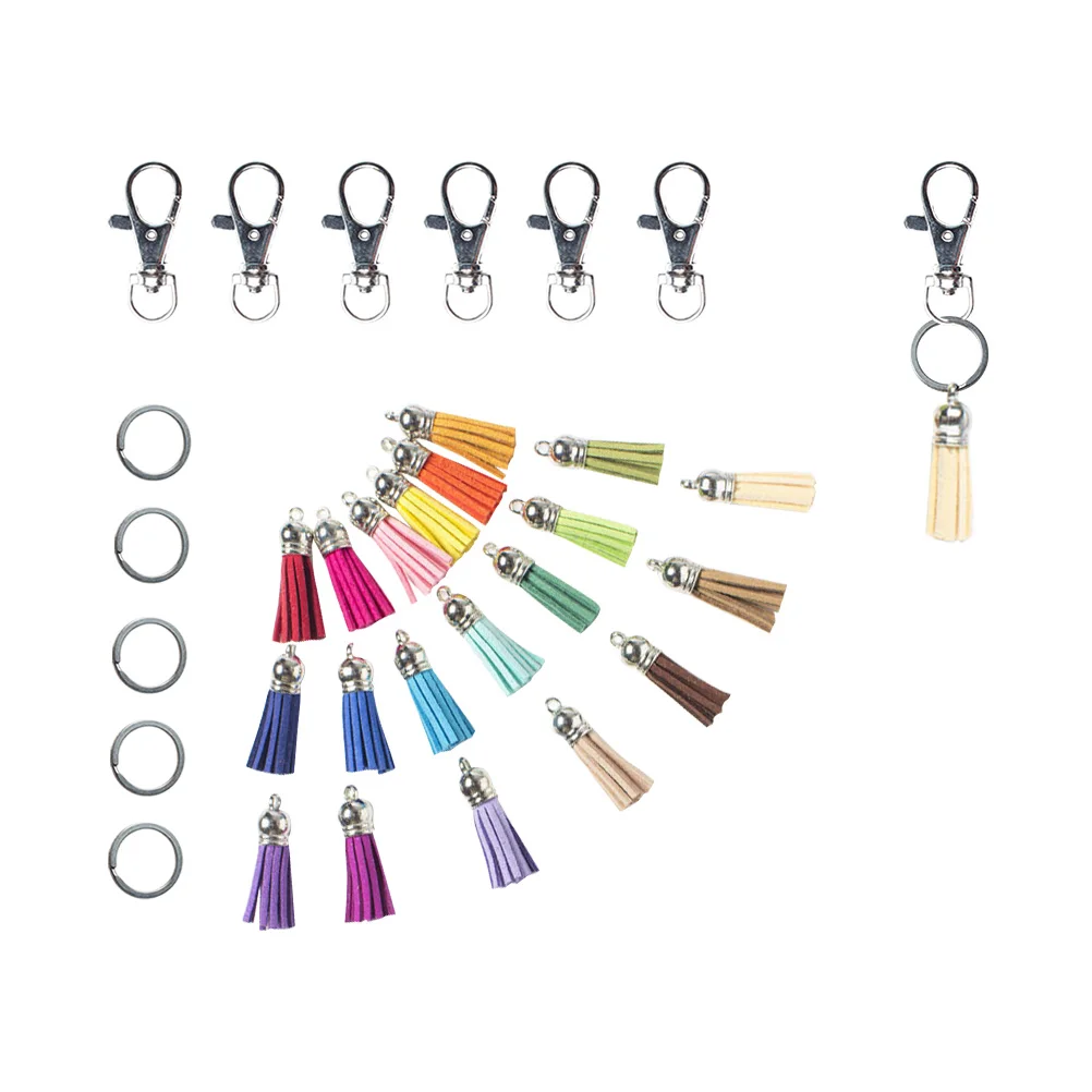 

150 Pcs Key Chain Accessories DIY Keychain Pendant Keyring Crafts for Tassel Car Tassels