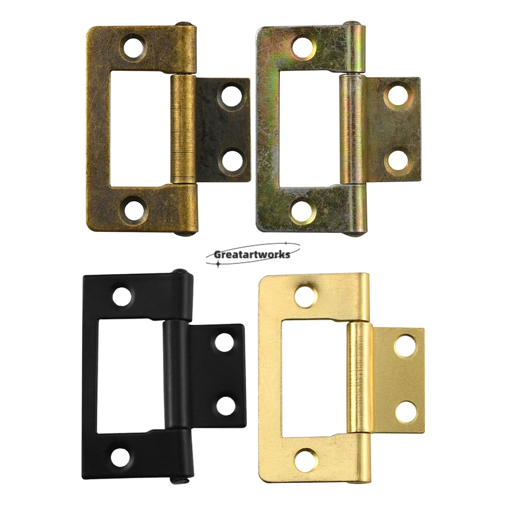 2pcs Metal Hinge w/screw 38x21mm Antique Bronze Colored Zinc Black Golden Old Style Cabinet Heavy Duty Wooden Box Jewelry Case