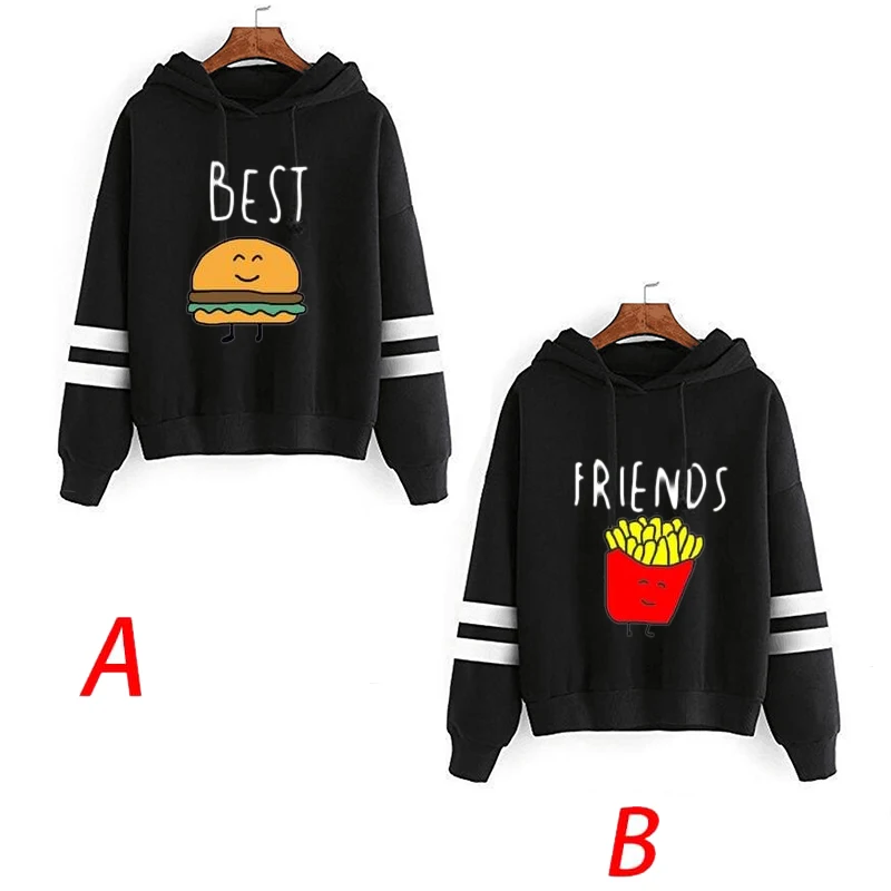 New Fashion Women Hoodies Best Friends Plus Size Sweatshirts for Friends Long Sleeve Sweatshirt