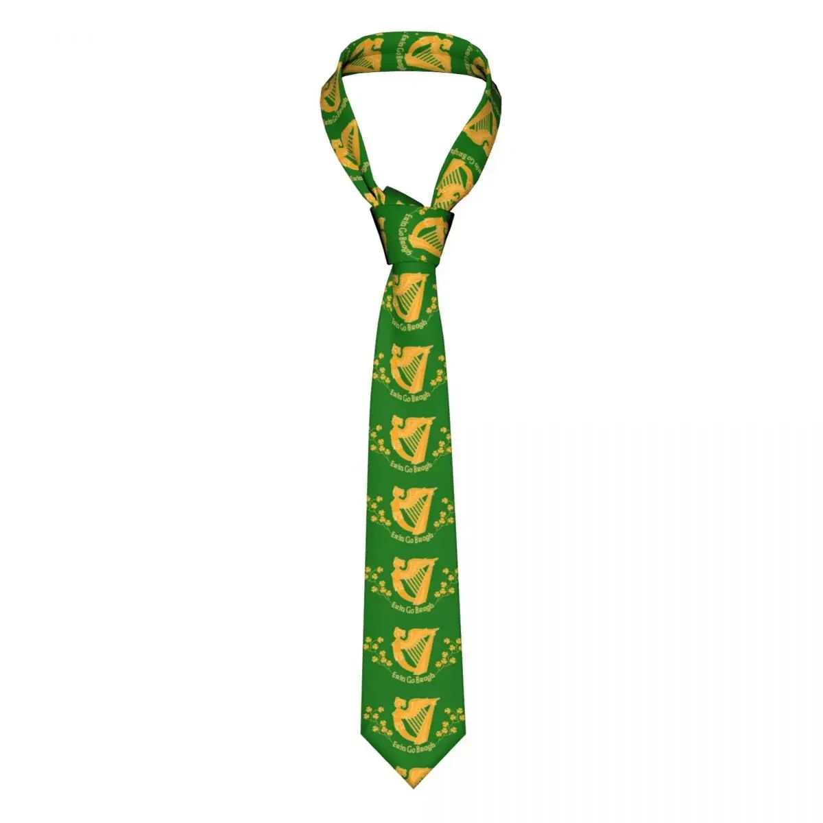 

Classic Tie for Men Silk Mens Neckties Wedding Party Business Adult Neck Casual Erin Go Bragh Flag