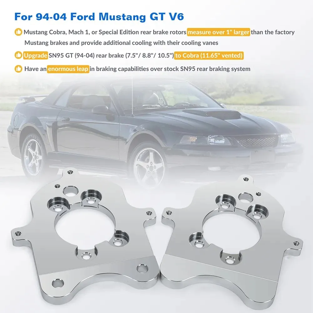 F4ZC-2C100-BA trwała konwersja zacisk hamulca tylnego uchwyty montażowe GT/V6 dla 1994-2004 Ford Mustand SN95 Cobra F4ZC-2C101-BA